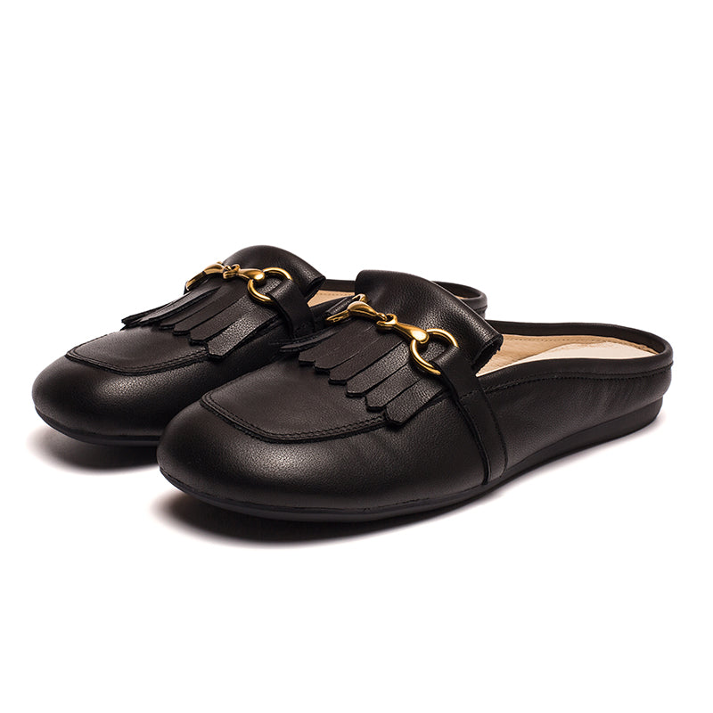 Retro Horsebit-Detailed Loafer Mules Backless Loafers