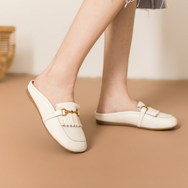 Retro Horsebit-Detailed Loafer Mules Backless Loafers