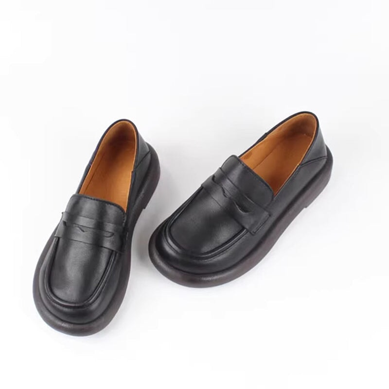 Comfy Genuine Flats Loafers Slip On Walking Flats