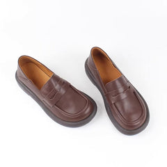 Comfy Genuine Flats Loafers Slip On Walking Flats