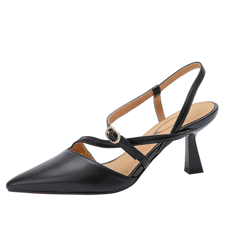 Echte Slingback-Stilettos