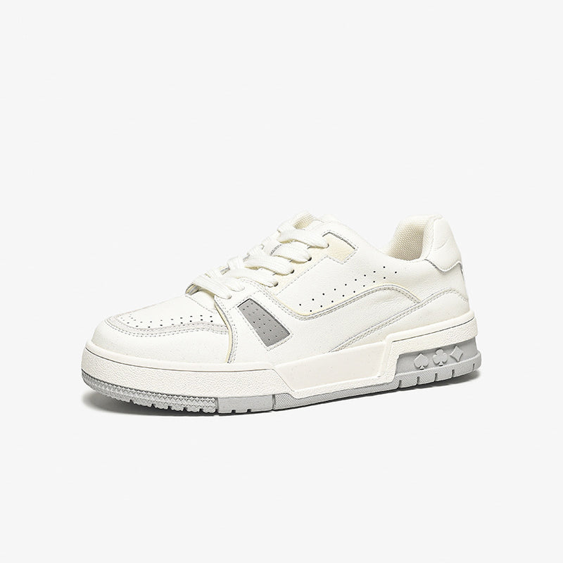 Zapatillas deportivas casuales para mujer - Bloque de color blanco con verde/gris