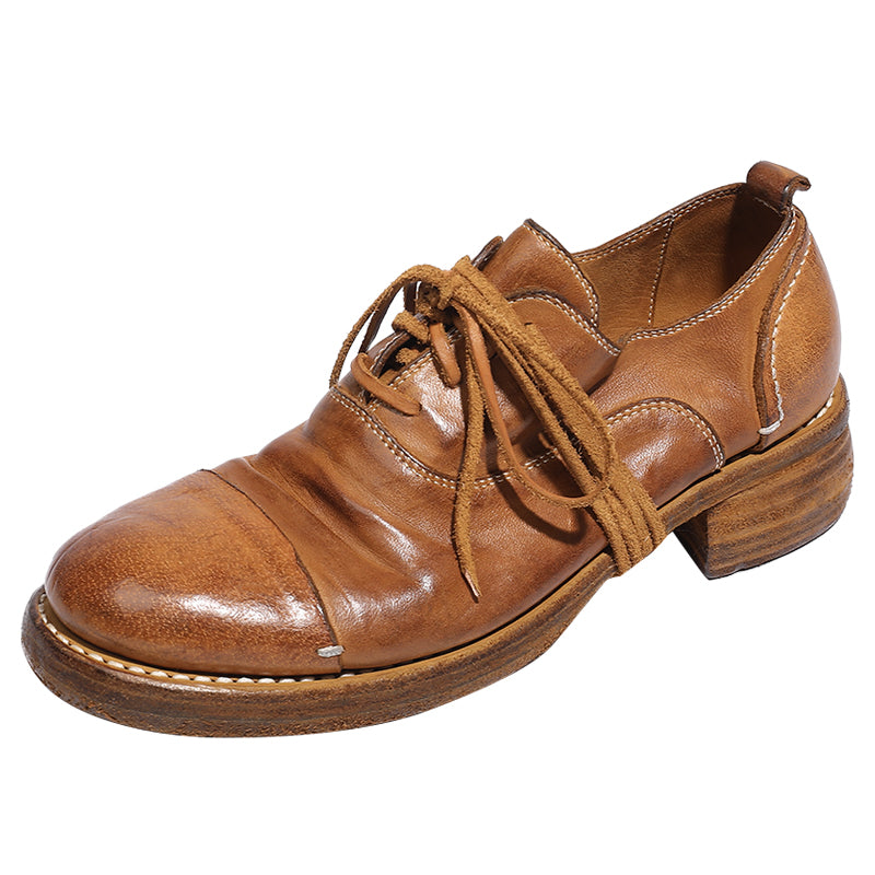 Goodyear Horse Retro Lace Up Block Oxfords Sole