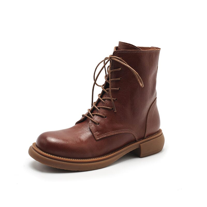 Botas Derby de Marcha con Cordones Auténticas Hechas a Mano en Negro/Café/Rojo