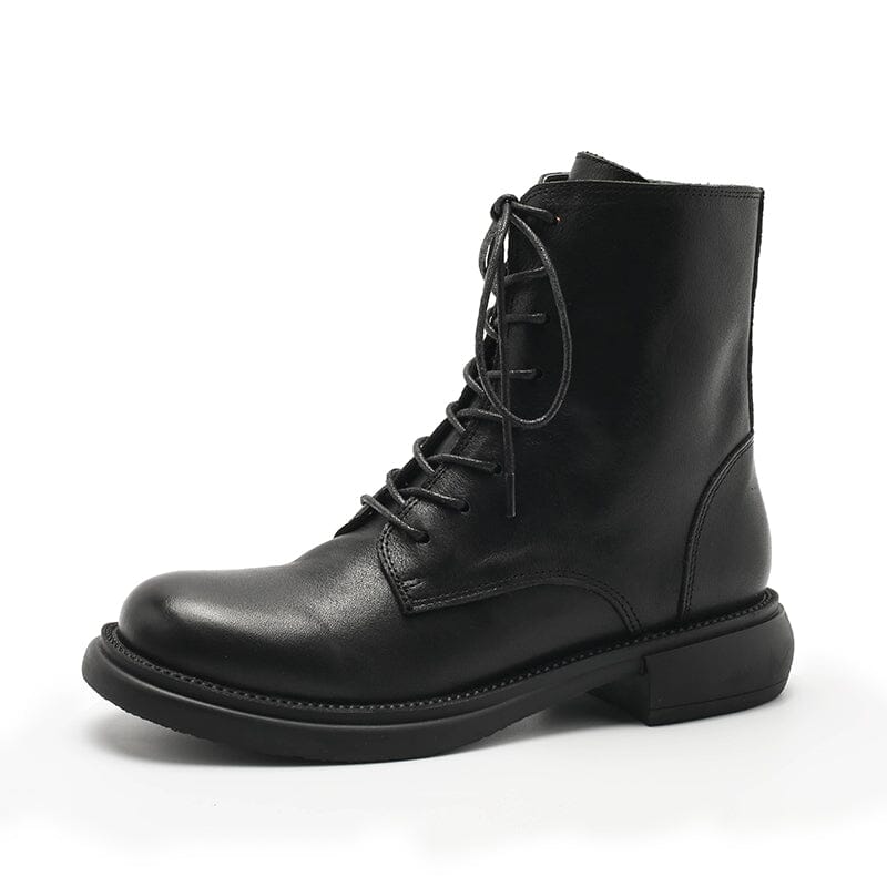 Botas Derby de Marcha con Cordones Auténticas Hechas a Mano en Negro/Café/Rojo