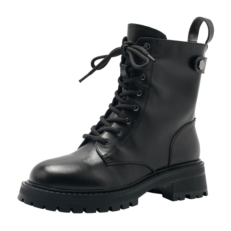 Fashion Combat Boots Designer Retro Chunky Riding Boots