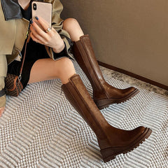 Chunky Knee High Boots Riding Boots