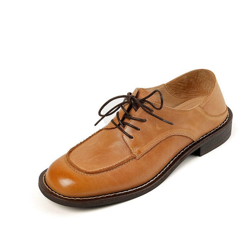 Handmade Calfskin Lace Up Oxfords