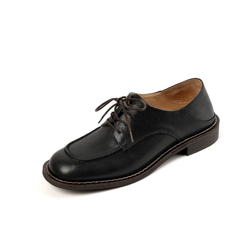 Handmade Calfskin Lace Up Oxfords