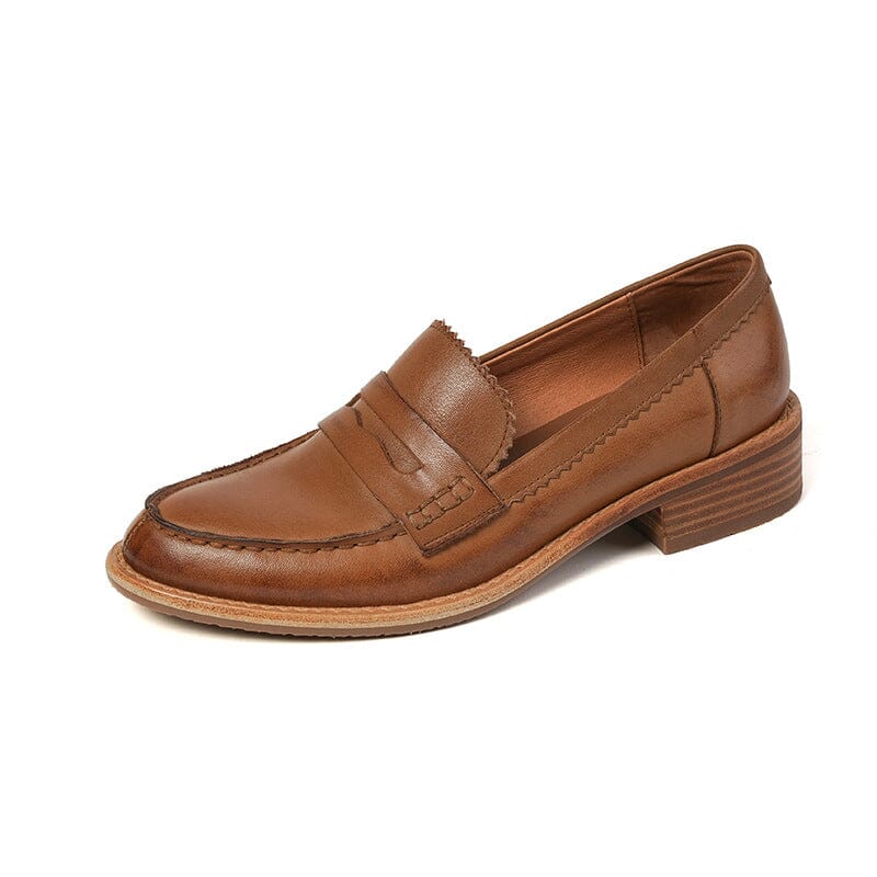 Classic Penny Loafers Round Toe