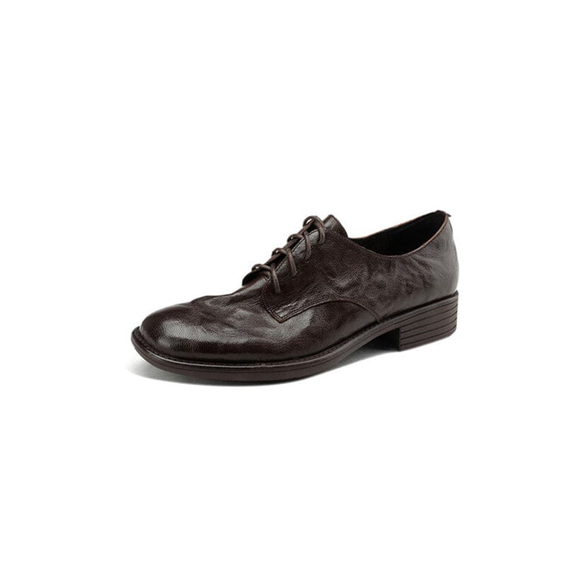 Round Toe Soft Lace Up Oxford Shoes