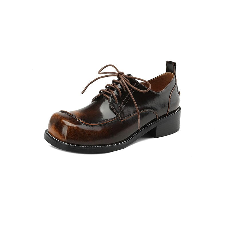 Zapatos Oxford con cordones y punta redonda