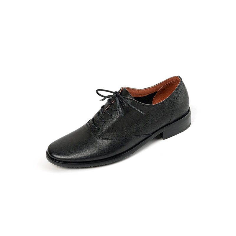 Zapatos Oxford suaves de punta redonda con cordones y Derby