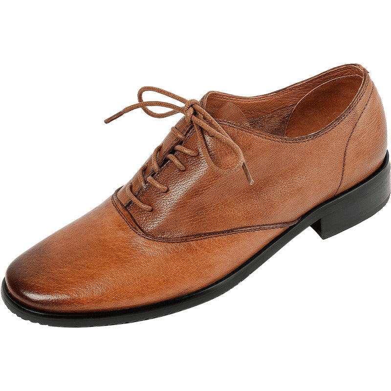 Zapatos Oxford suaves de punta redonda con cordones y Derby