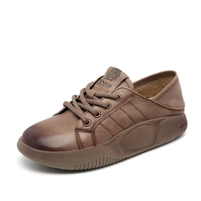 Round Toe Lace Up Platform Oxfords