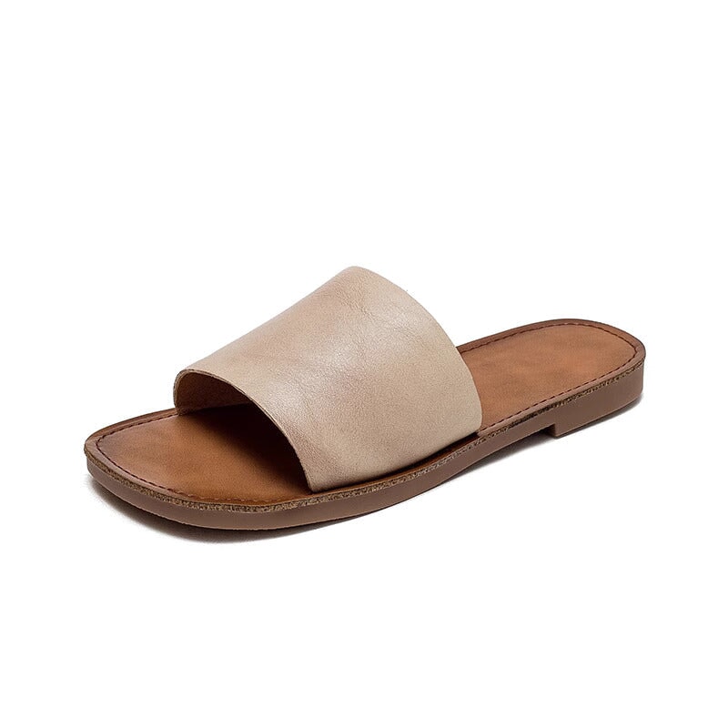 Slip-on Style Slippers Flat