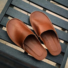 Handmade Retro Mules Slippers Mori Girl Flat Casual Summer Slippers 5 Colors