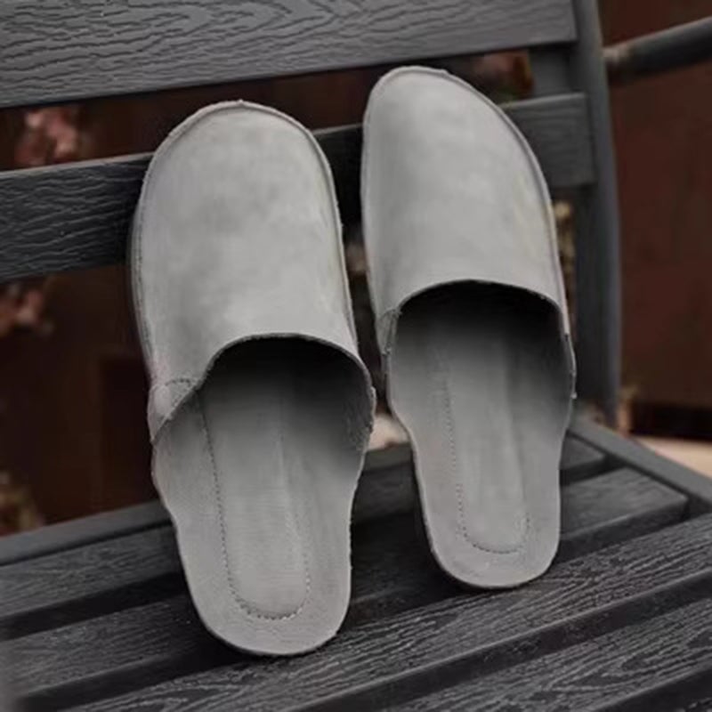 Handmade Retro Mules Slippers Mori Girl Flat Casual Summer Slippers 5 Colors