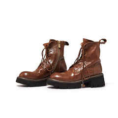 Side Zip Horse Platform Martin Boots Sweet and Cool Ankle Boots