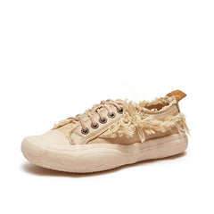 Flatform Low-top Sneakers Fringed Detail