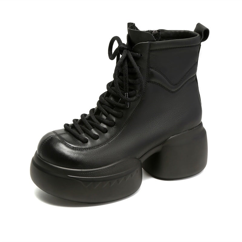 65mm Platform Boots Lace up Martin Boots