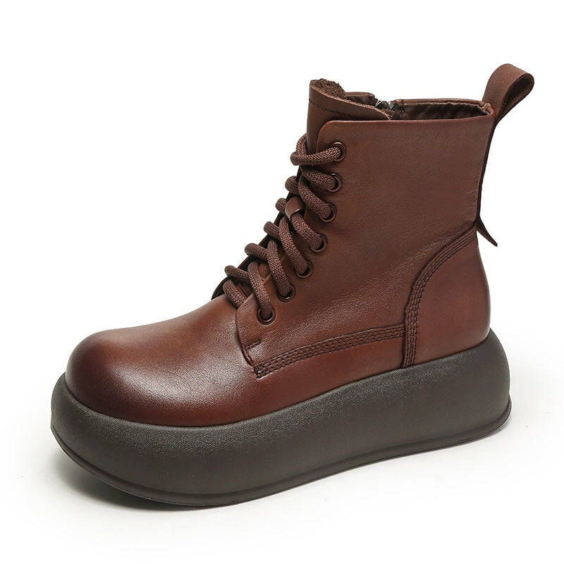 50mm Platform Boots Lace up Martin Boots