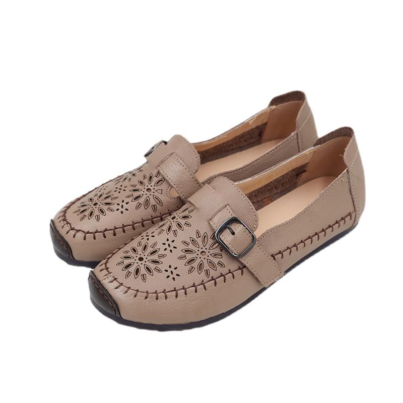 Sandalias suaves y genuinas con cordones hechas a mano