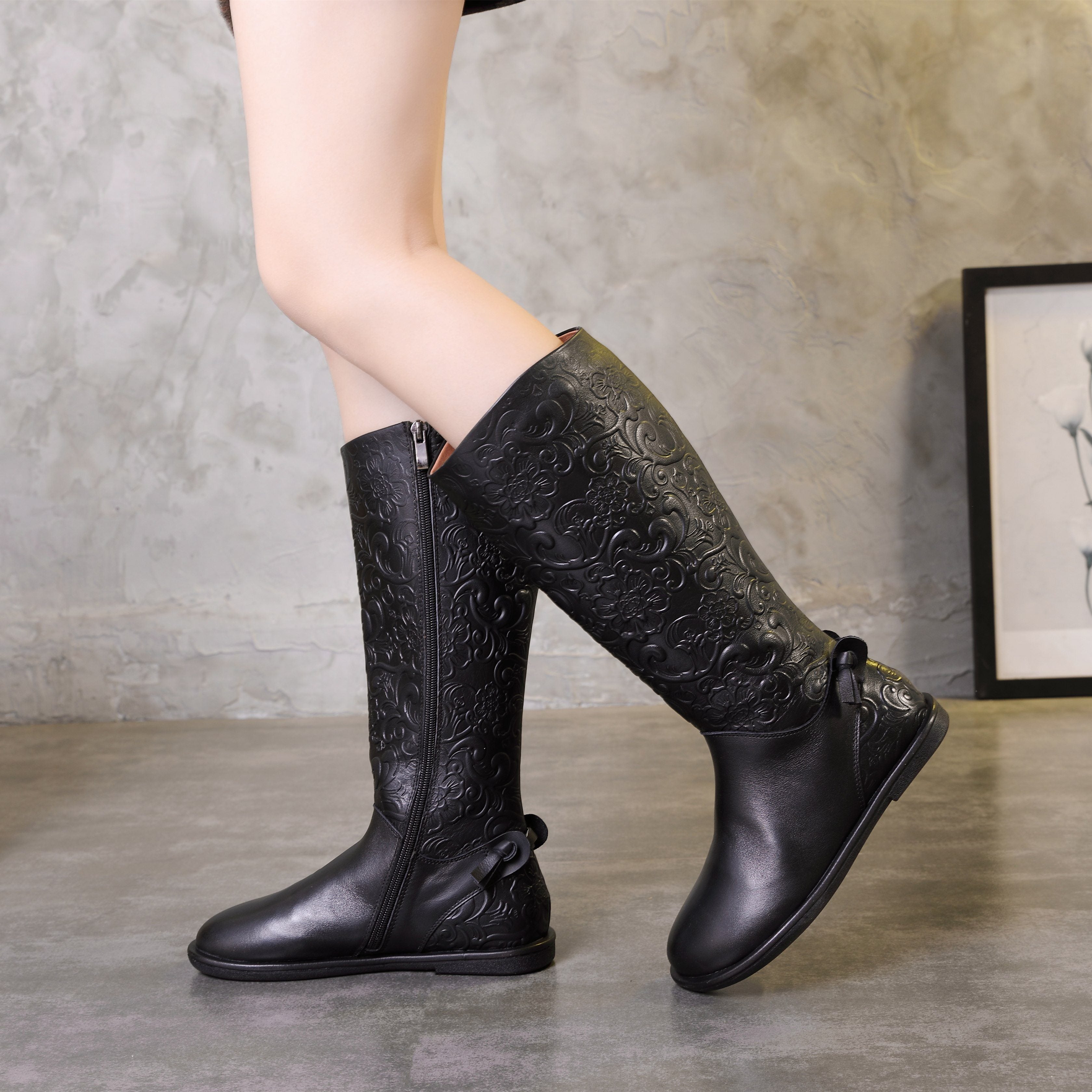 Round Toe Retro Boots