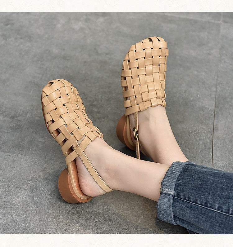 Vintage Woven Flat Sandals