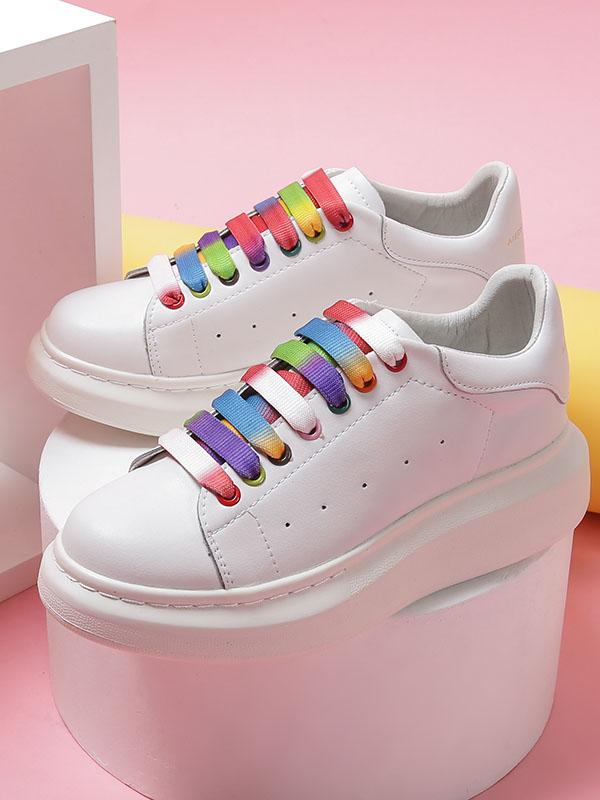 Colorful Lace-Up Casual Shoes