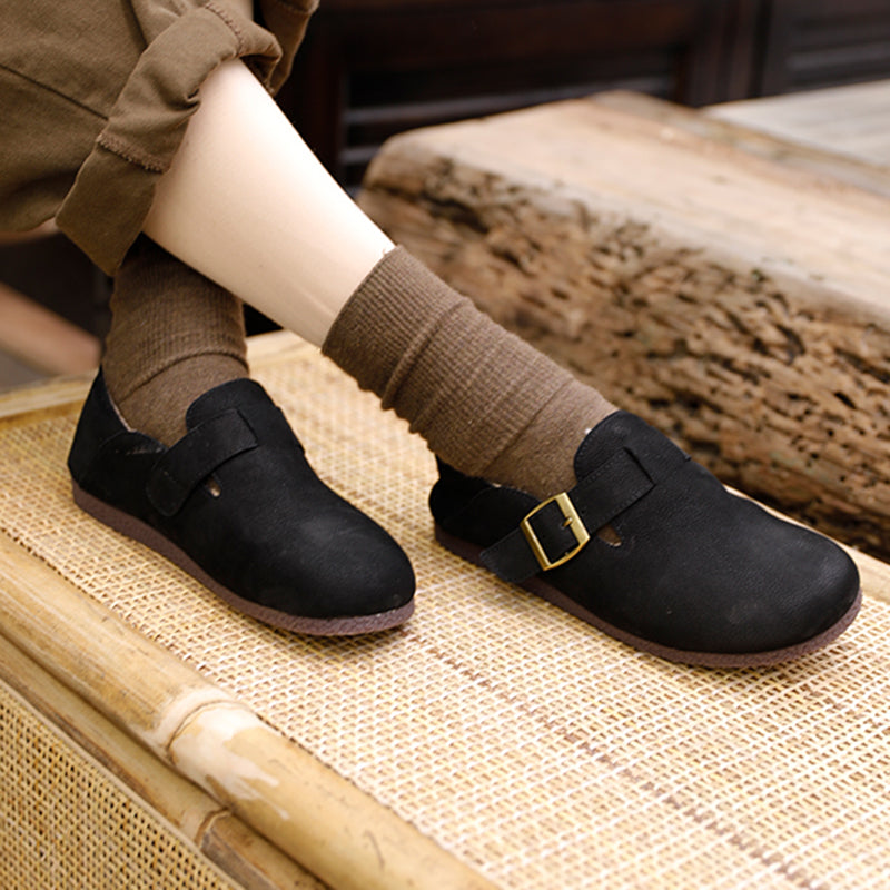 Mori Girl Shoes Loafers For Winter