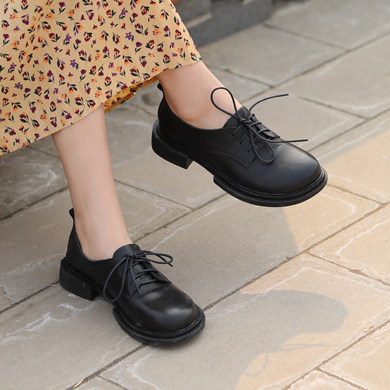 Zapatos de diseñador Oxfords con cordones suaves Derby Flats