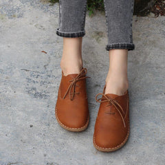 Brown Oxfords & Tie Flats