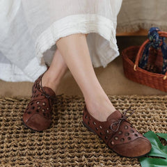Handmades Soft Genuine Sandals Lace Up Brown