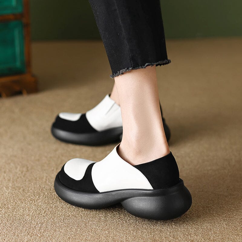 Round Toe Platform Loafers