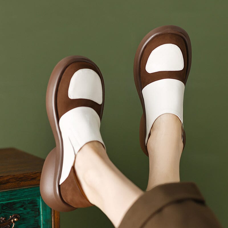 Round Toe Platform Loafers