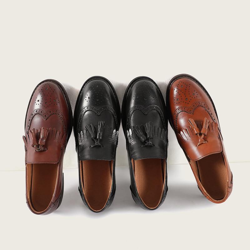 Mocasines brogue encerados