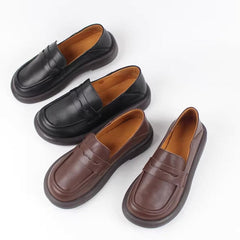 Comfy Genuine Flats Loafers Slip On Walking Flats