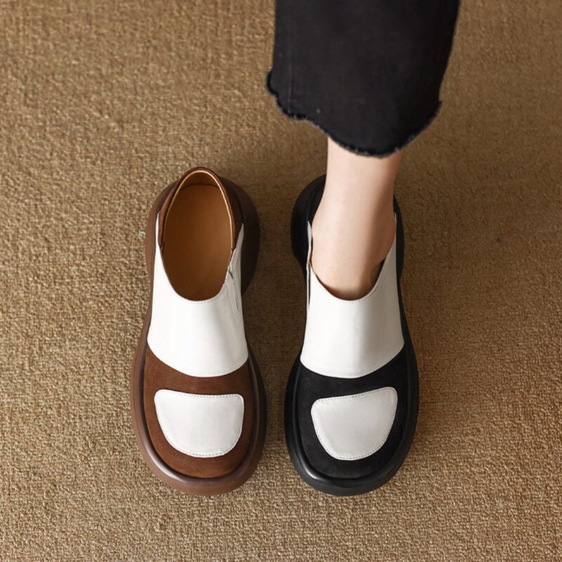 Round Toe Platform Loafers