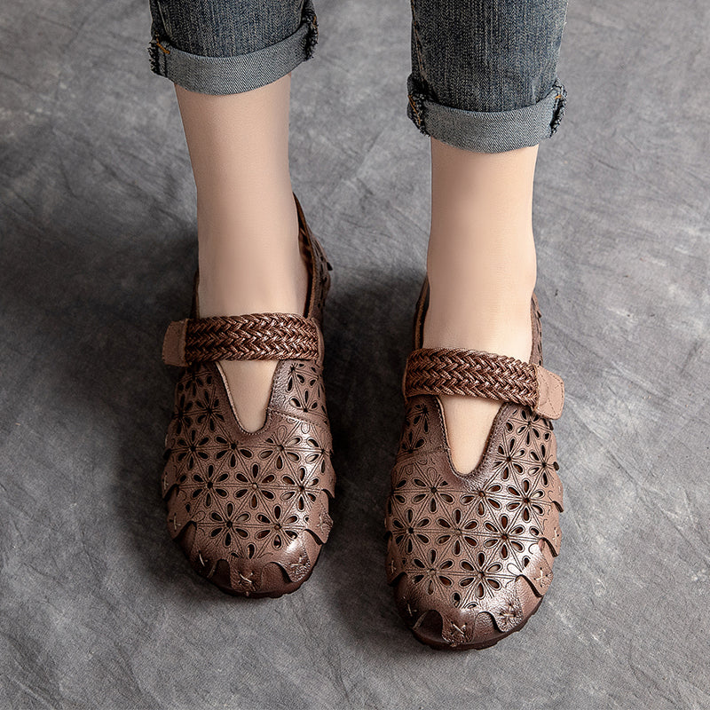 Buckle's Breathable Flats Loafers Casual Sandals