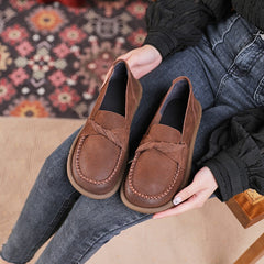Round Toe Soft Loafers