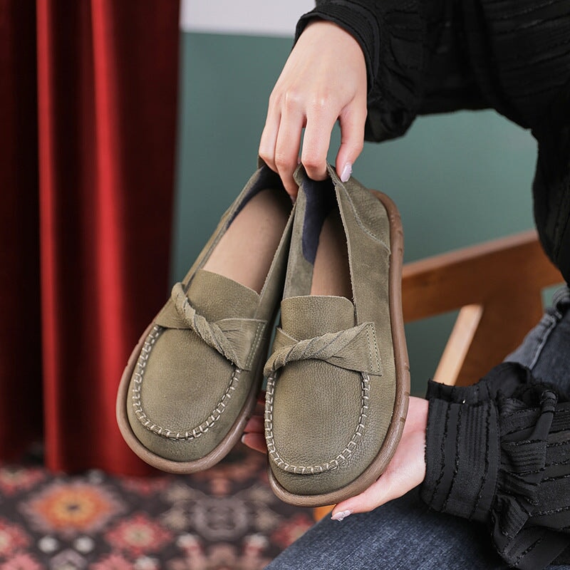 Round Toe Soft Loafers