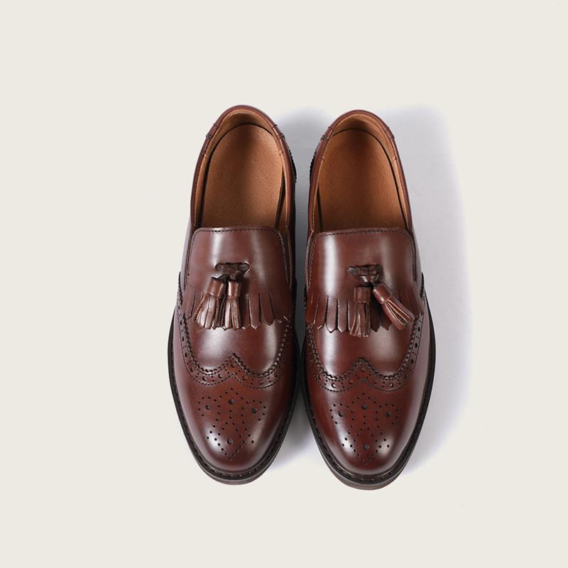 Mocasines brogue encerados