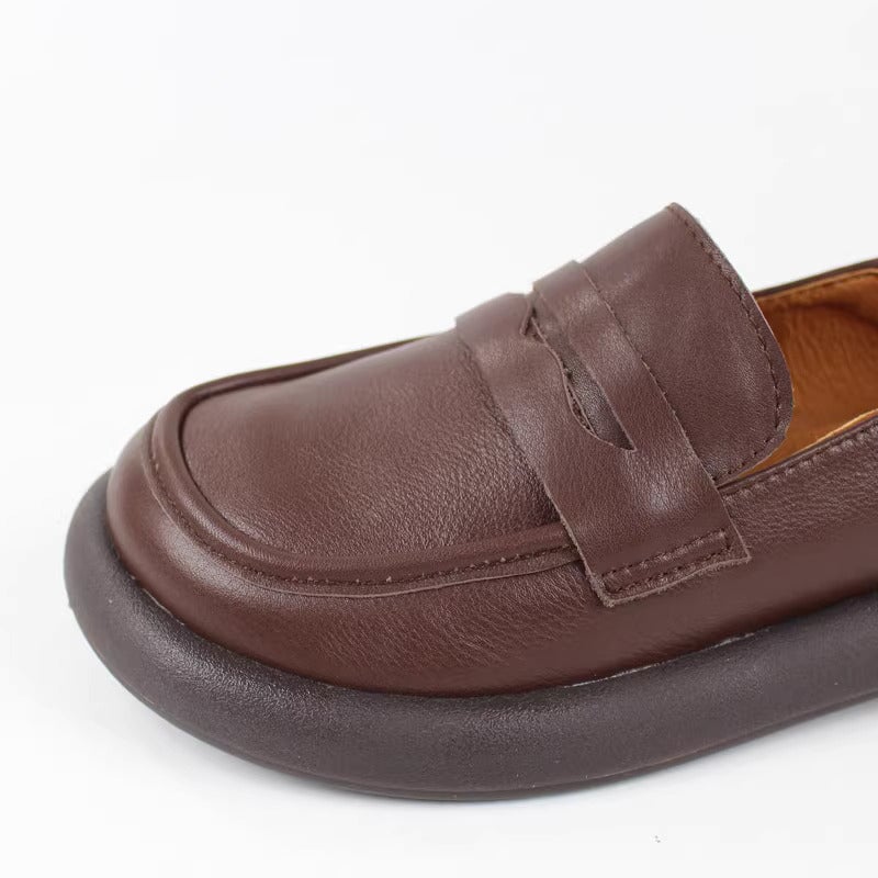 Comfy Genuine Flats Loafers Slip On Walking Flats