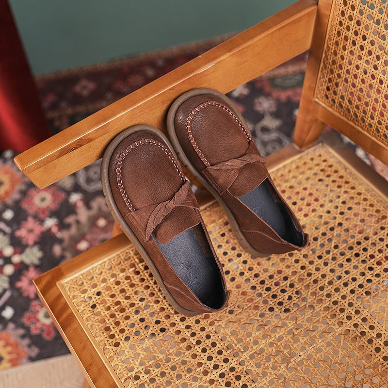 Round Toe Soft Loafers