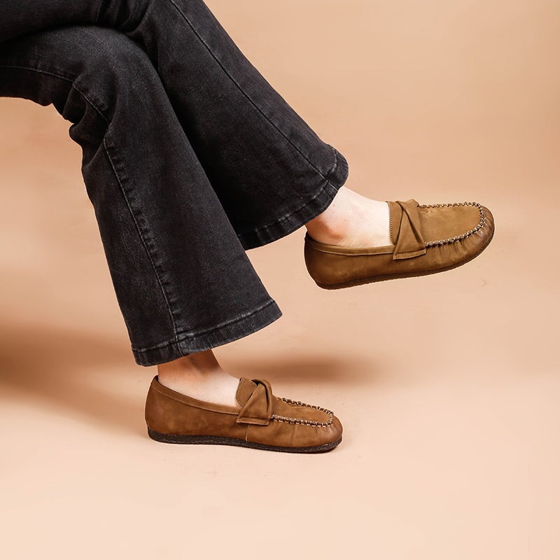 Retro Suede Loafers