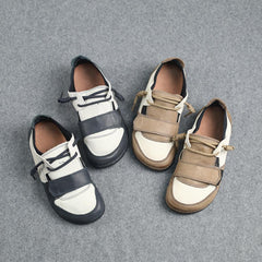 Designer Shoes Oxford Lace Up Shoes  Color Block Mori Girl