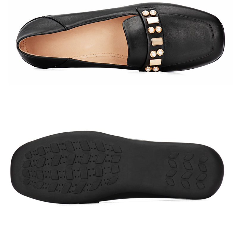 Sequins-Detailed Loafers Black/Blue