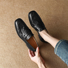 Retro Style Soft Penny Loafers