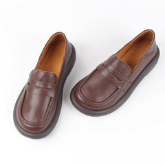 Comfy Genuine Flats Loafers Slip On Walking Flats